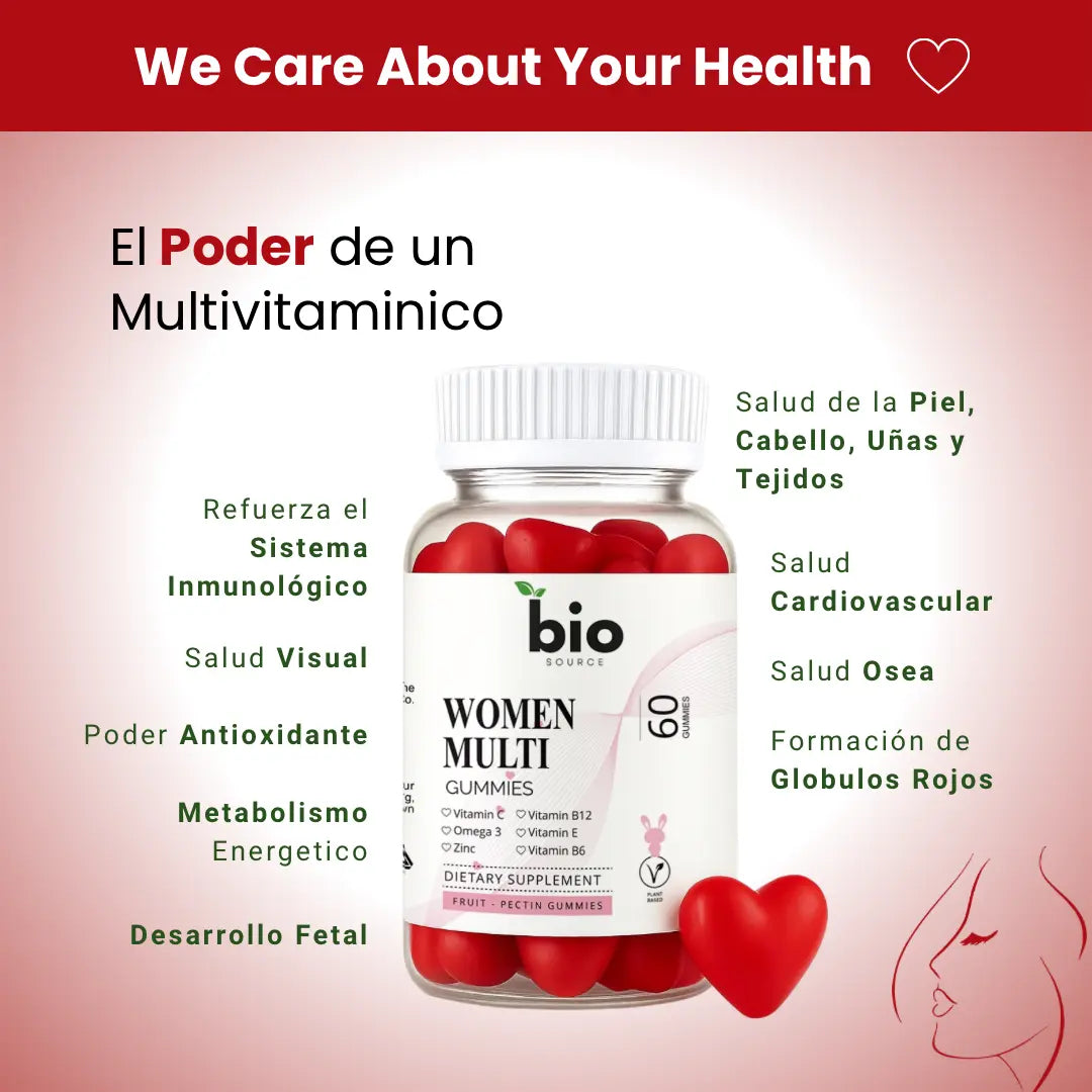 Gomitas Multi Vitamínicas Esenciales para Mujeres - Bio Source