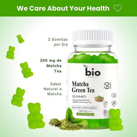 Matcha Gomitas 200mg Sabor Natural - Bio Source