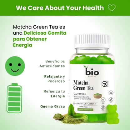 Matcha Gomitas 200mg Sabor Natural - Bio Source
