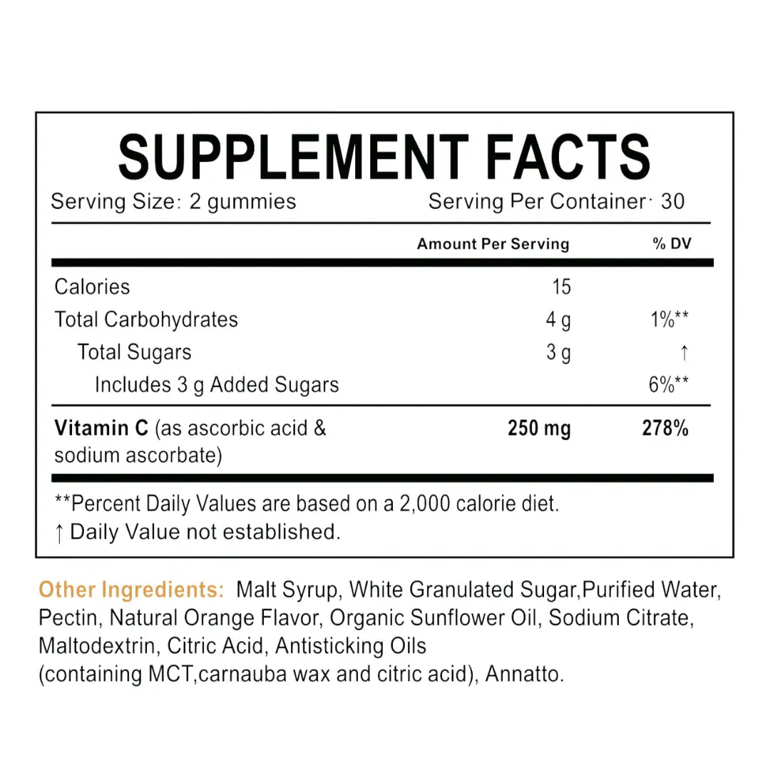 Vitamina C 1000mg por Porción Especial para los Niños en la familia Snack Delicioso y Saludable - Bio Source