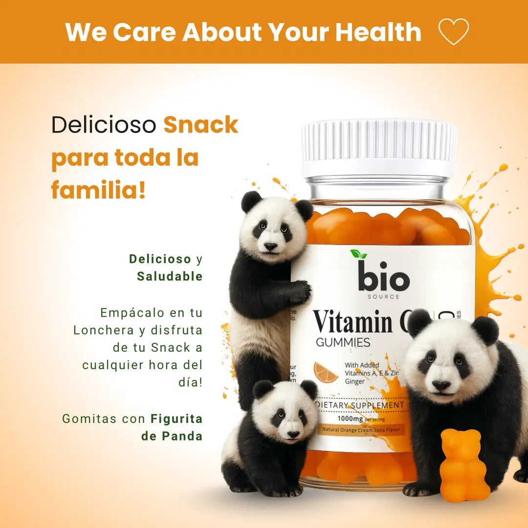 Vitamina C 1000mg por Porción Especial para los Niños en la familia Snack Delicioso y Saludable - Bio Source