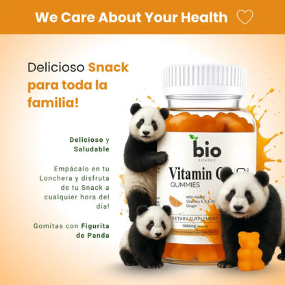 Vitamina C 1000mg por Porción Especial para los Niños en la familia Snack Delicioso y Saludable - Bio Source