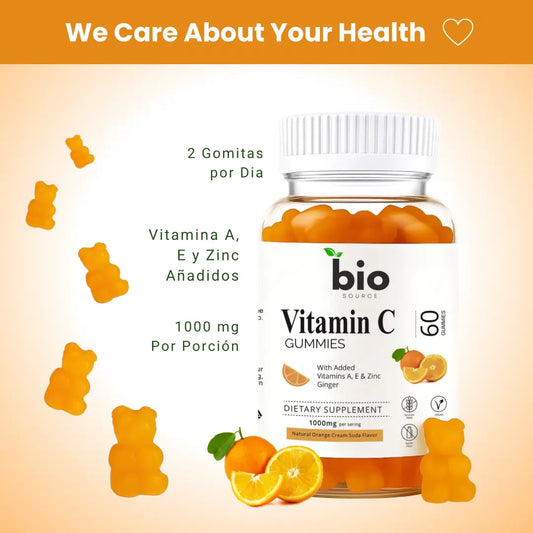 Vitamina C 1000mg por Porción Especial para los Niños en la familia Snack Delicioso y Saludable - Bio Source