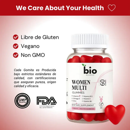 Gomitas Multi Vitamínicas Esenciales para Mujeres - Bio Source