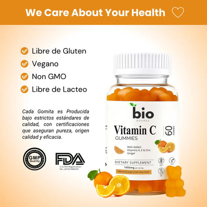 Vitamina C 1000mg por Porción Especial para los Niños en la familia Snack Delicioso y Saludable - Bio Source