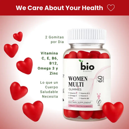 Gomitas Multi Vitamínicas Esenciales para Mujeres - Bio Source