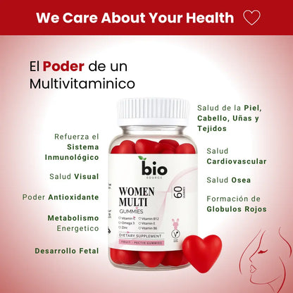 Gomitas Multi Vitamínicas Esenciales para Mujeres - Bio Source